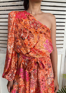 Hemant & Nandita | Amal Short Dress | Orange