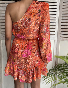 Hemant & Nandita | Amal Short Dress | Orange