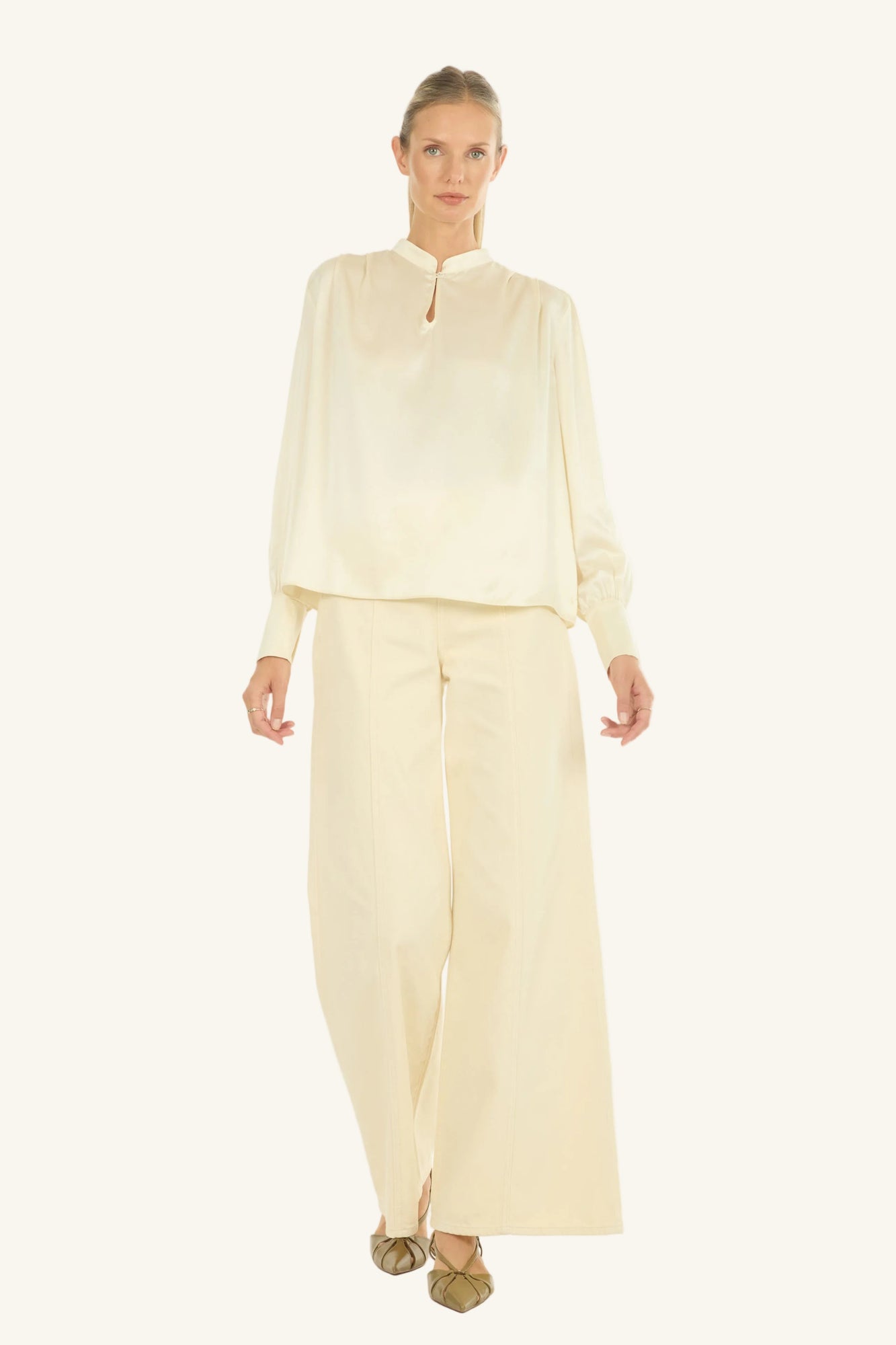 Arden Blouse | Creme