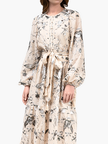 Threadwork Voile Maxi Dress | Sand Multi