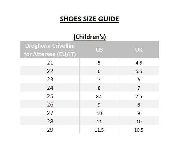 Product size guide