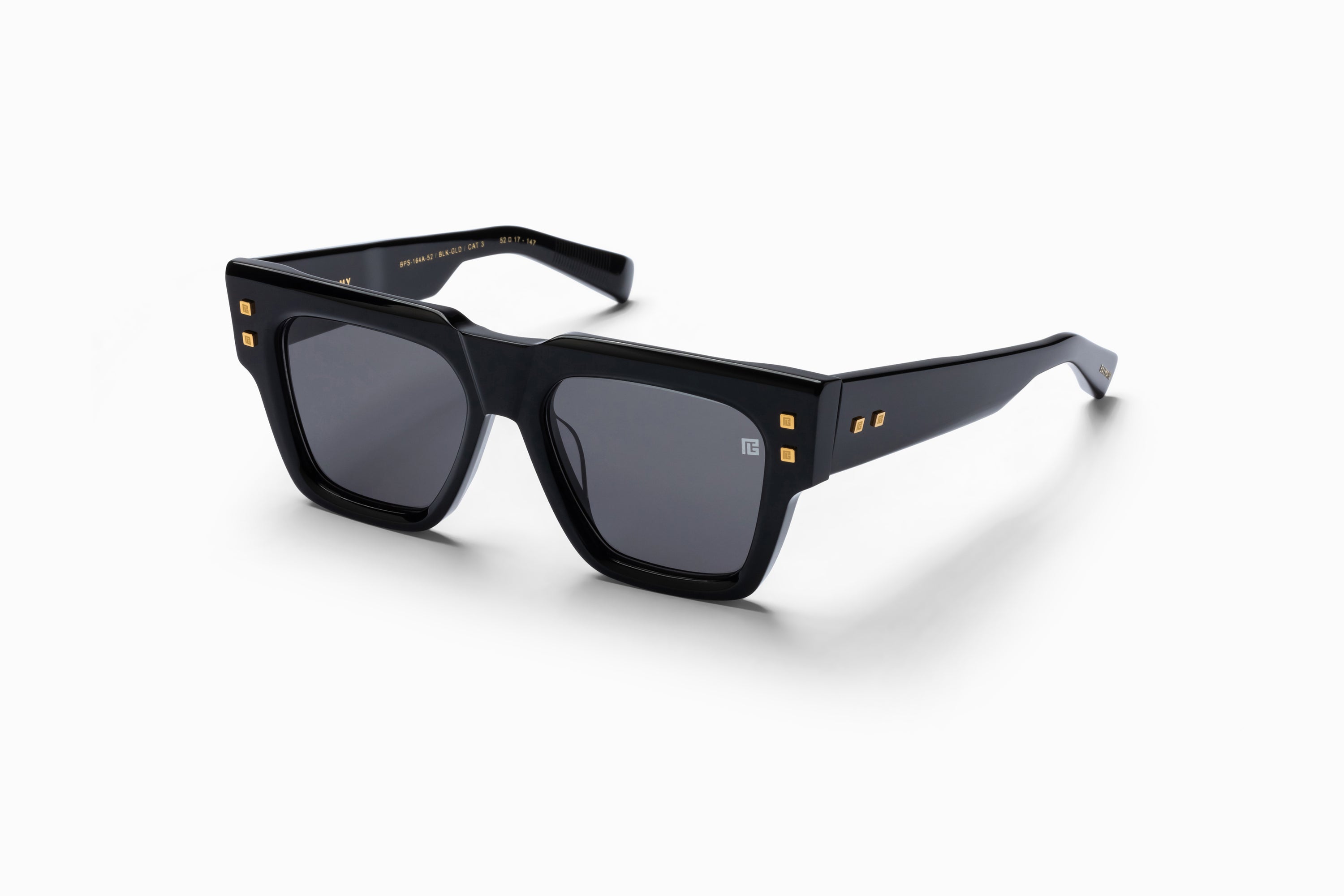 Unisex | B - Army Sunglass | Black - Gold | Dark Grey