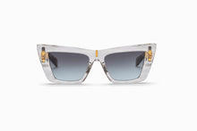 Womens | B - Eye Sunglass | Crystal Grey with gold flakes - Gold | Dark Grey Gradient