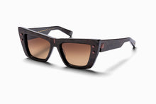 Womens | B - Eye Sunglass | Leather Brown - White Gold | Dark Brown Gradient