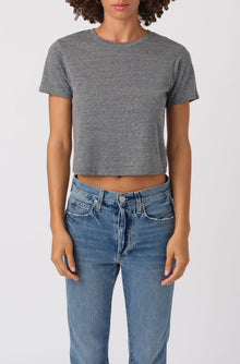 AMO Denim Babe Tee in Heather Grey