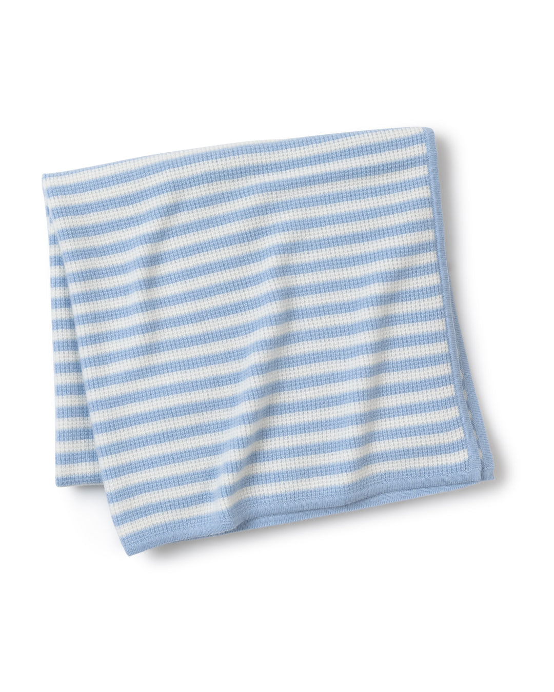 Sofia Cashmere | Baby | Knit Cashmere Baby Blanket | Ivory/Blue