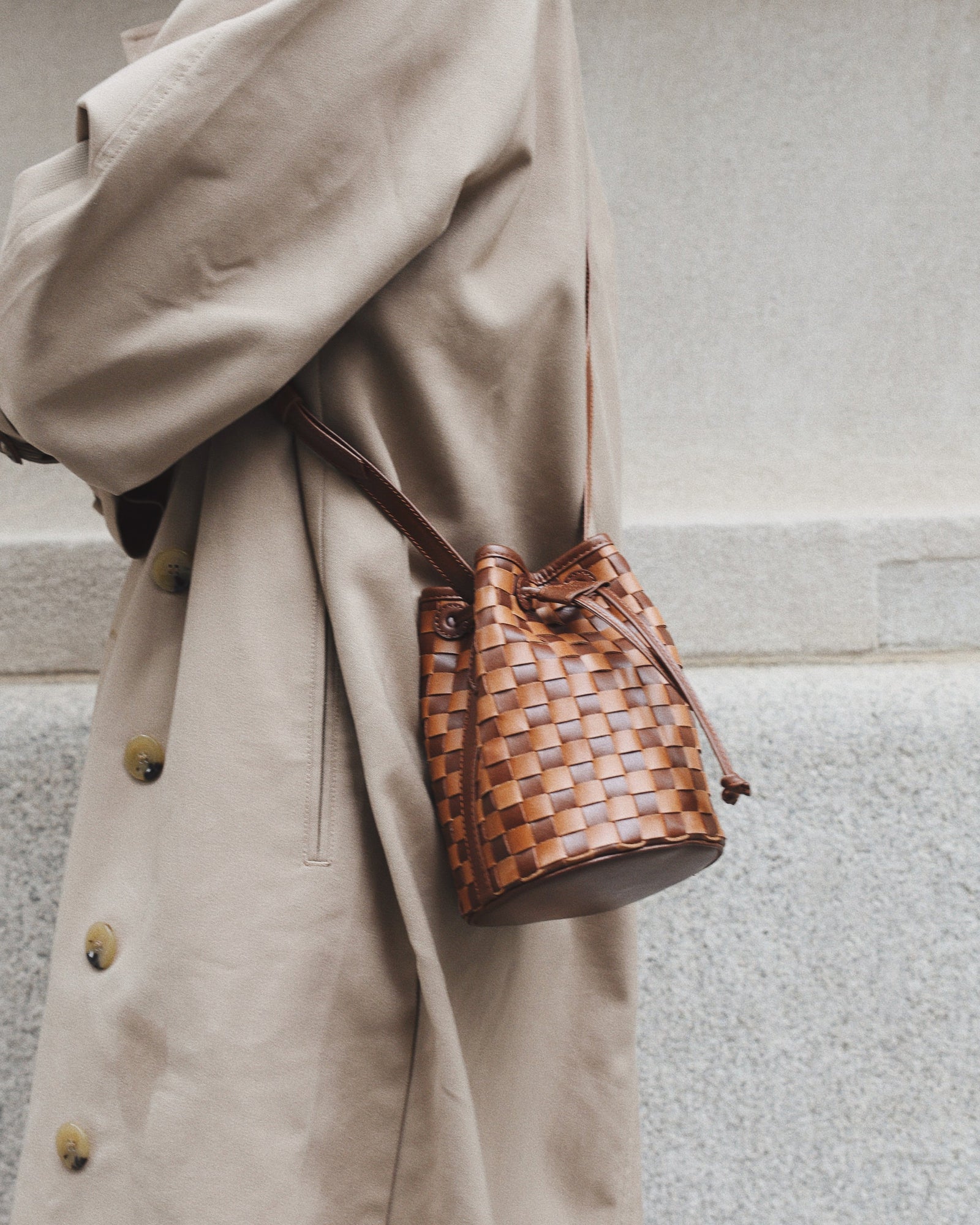 Mini Adele - Check | Copper/Sienna