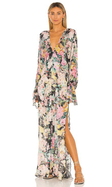 Womens | Teien Viscose Self Crepe Kaftan | Black