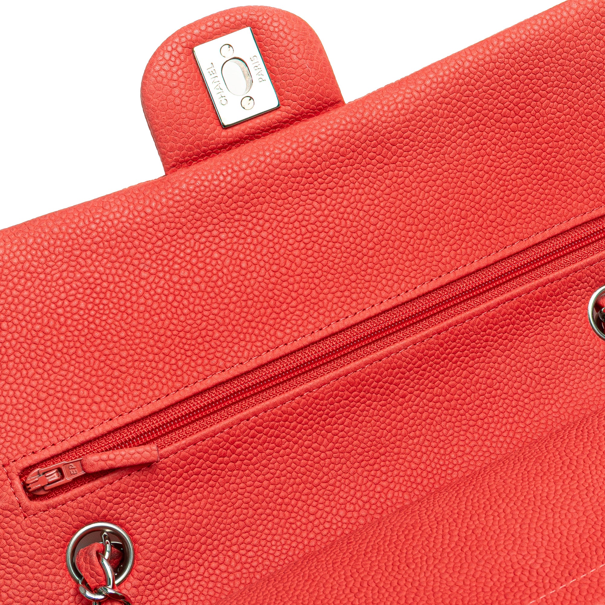 Chanel | Pre-Owned Medium Classic Caviar Double Flap | Pink/Strawberry