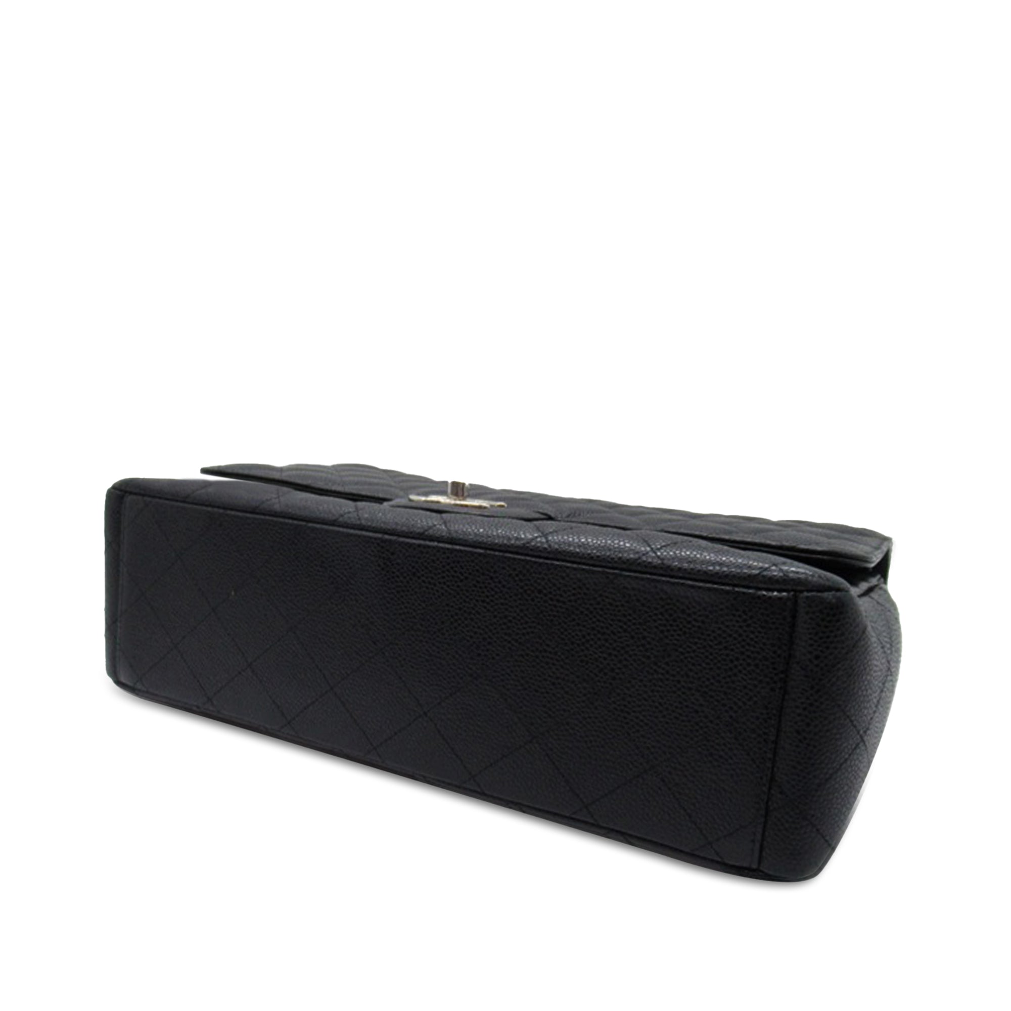 Chanel | Pre-Owned Maxi Classic Caviar Double Flap | Black