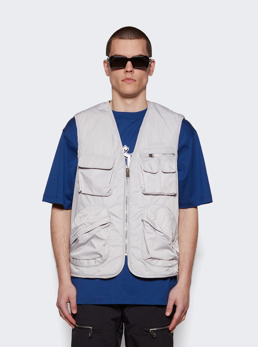 Men | Givenchy | Multipocket Sleeveless Vest Pearl Grey