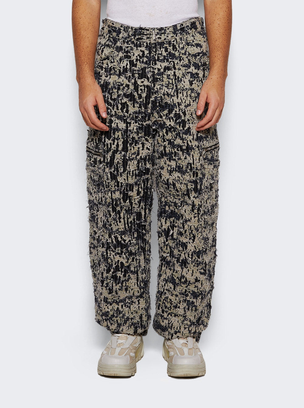 Men | Givenchy | Loose Fit Cargo Pants | Beige & Black