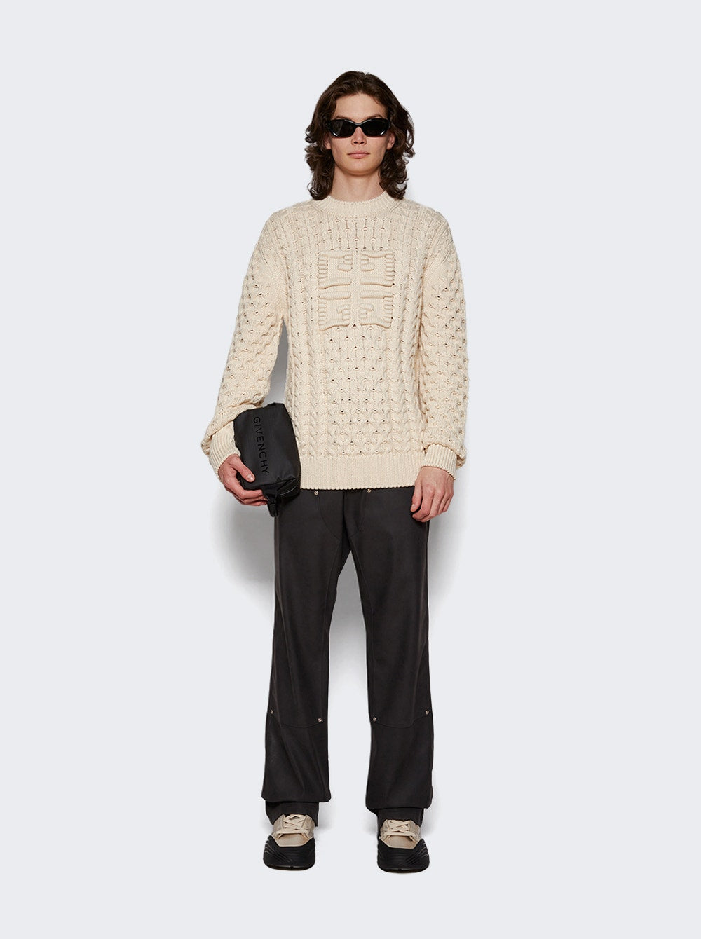 Men | Givenchy | 4g Cable-knit Sweater Cream | Ivory