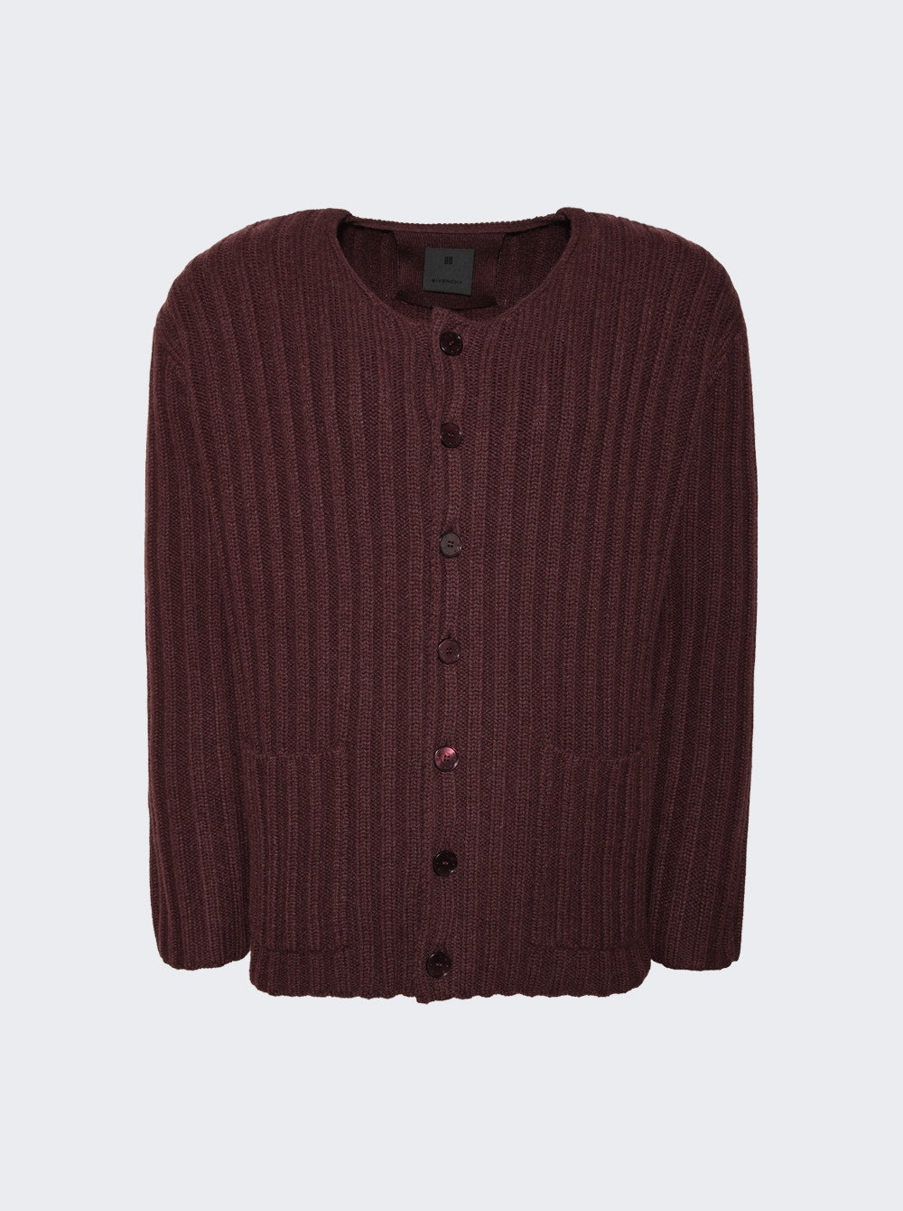 Men | Givenchy | Scoop Neck Cardigan Burgundy | Red