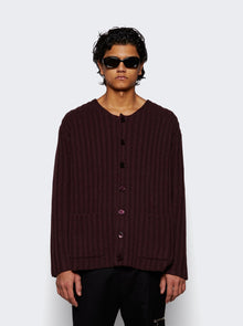Men | Givenchy | Scoop Neck Cardigan Burgundy | Red