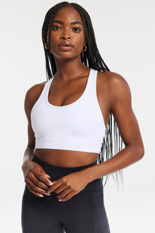 Bandier | Center Stage Bra | White