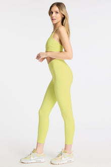 Bandier | Center Stage Pocket Legging | Sunny Lime