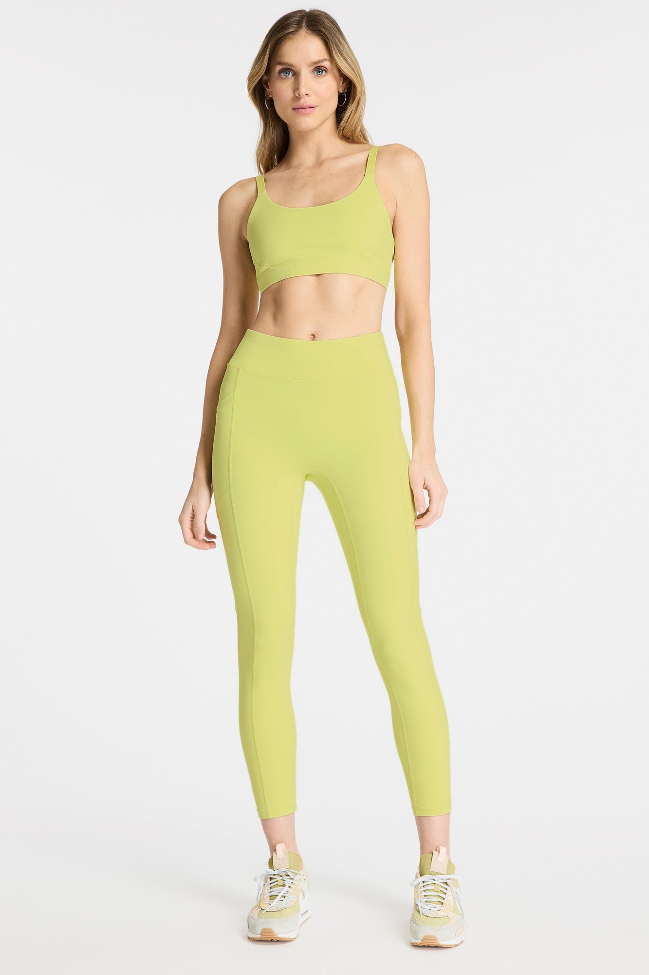 Bandier | Center Stage Pocket Legging | Sunny Lime