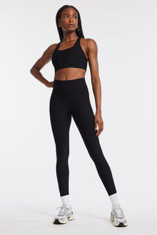 Bandier | Center Stage Rib Legging | Black