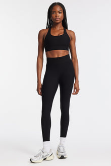 Bandier | Center Stage Rib Legging | Black