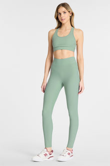 Bandier | Center Stage Rib Legging | Chinois Green