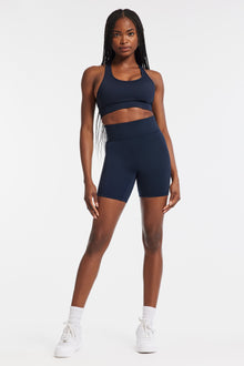 Bandier | Center Stage 6In Biker Short | Navy Blazer