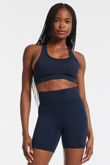 Bandier | Center Stage 6In Biker Short | Navy Blazer