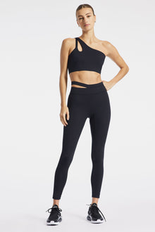 Bandier | Aria Asymmetric Legging | Black