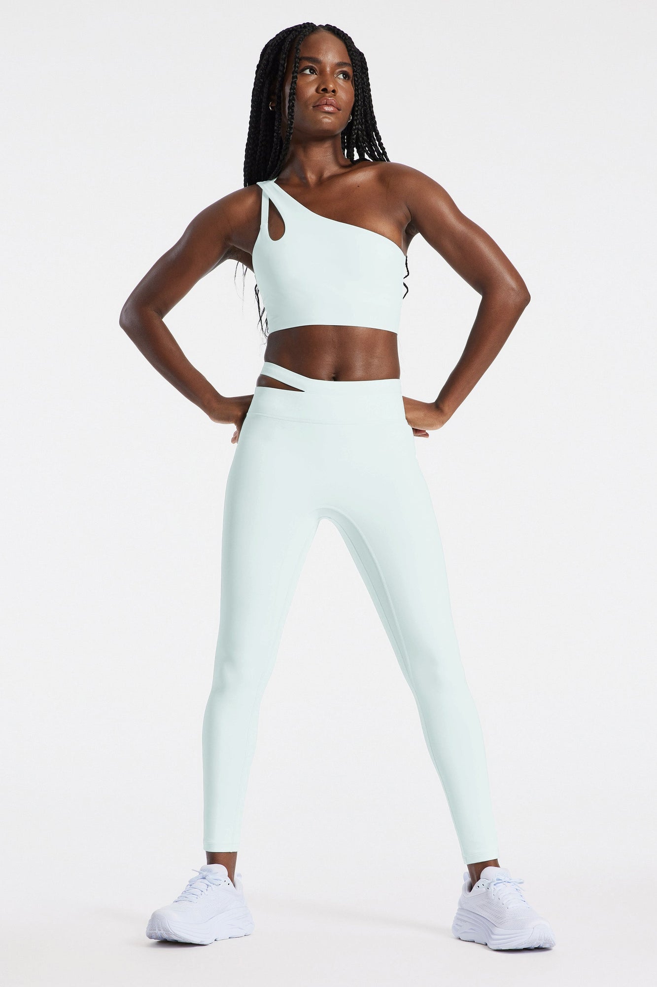Bandier | Aria Asymmetric Legging | Ice Melt