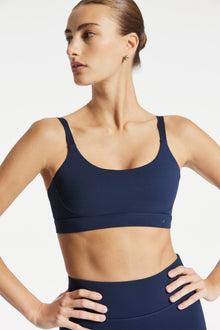Bandier | Flow Low Impact Bra | Navy Blazer
