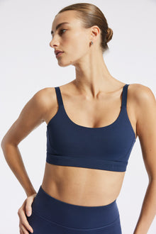 Bandier | Flow Low Impact Bra | Navy Blazer