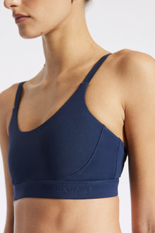 Bandier | Flow Low Impact Bra | Navy Blazer