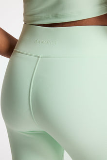 Bandier | Center Stage Rib Legging | Dusty Aqua