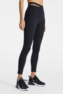 Bandier | Aria Asymmetric Legging | Black