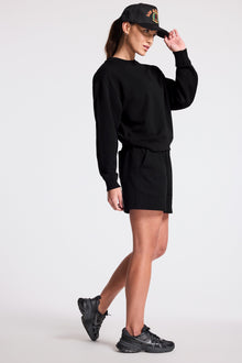 Bandier | Classic Logo Terry Sweat Short | Black