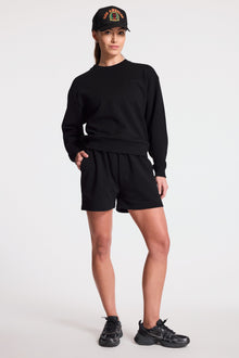 Bandier | Classic Logo Terry Sweat Short | Black
