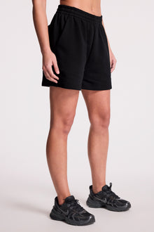 Bandier | Classic Logo Terry Sweat Short | Black