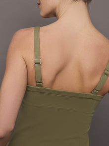 Bandier | Lenox Knit Corset Tank | Aloe