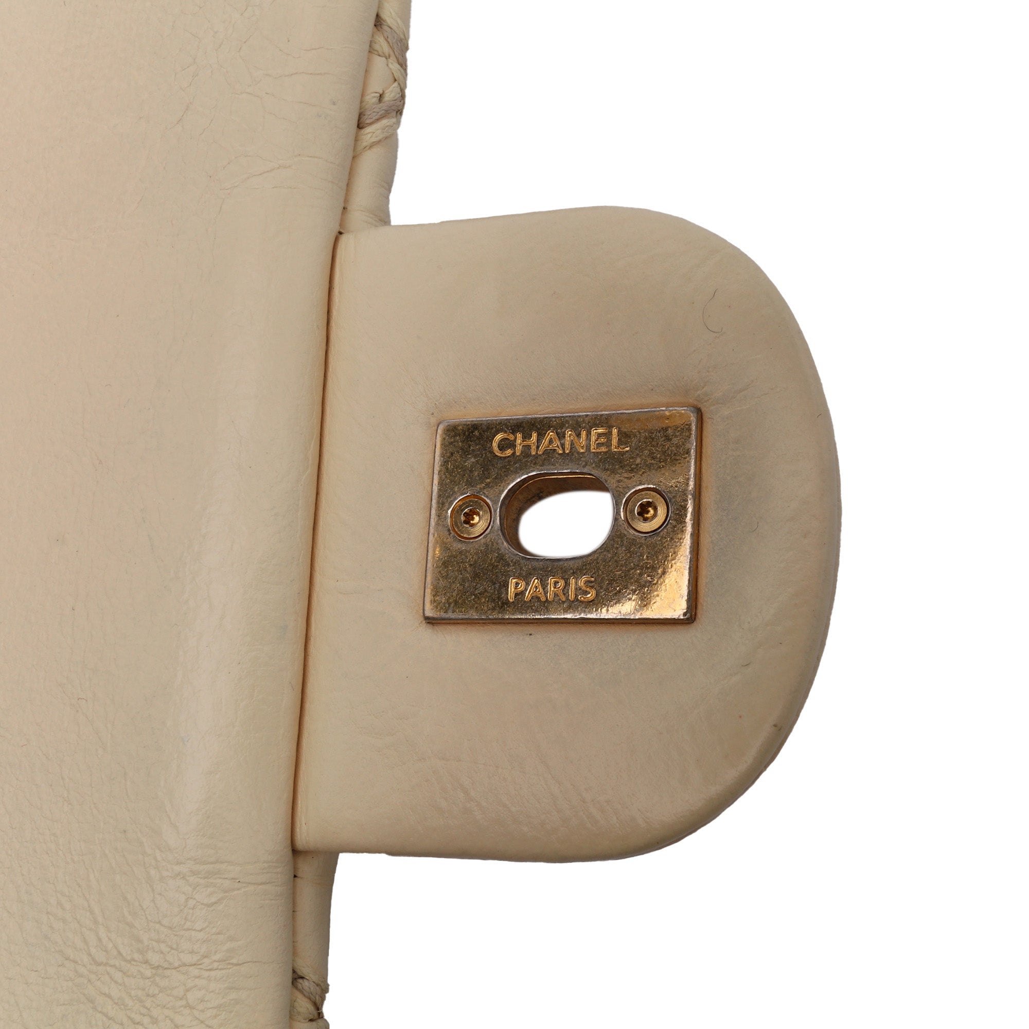 Chanel | Pre-Owned Quilted Calfskin Triple Stitched Single Flap | Brown/Beige