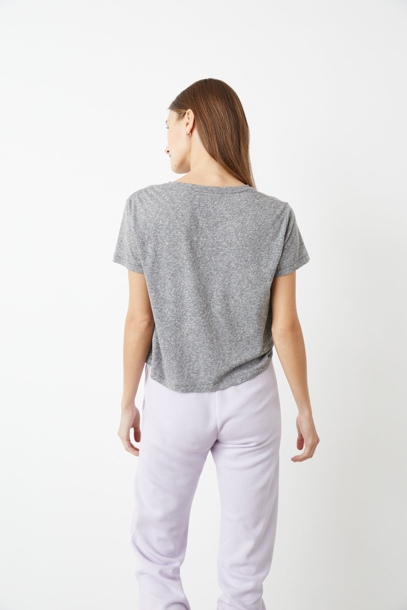 Wesley | Bowery Boxy Weekend Cotton Tee | Heather Grey
