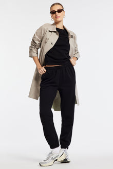 Wesley | Park Weekend Fleece Jogger | Black
