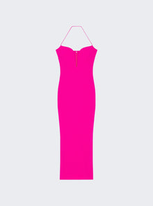 Women | Givenchy | Wool Dress With Plunging Neckline | Fuchsia