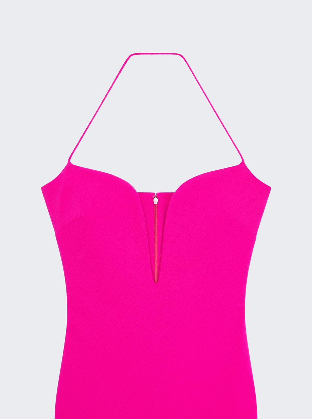 Women | Givenchy | Wool Dress With Plunging Neckline | Fuchsia