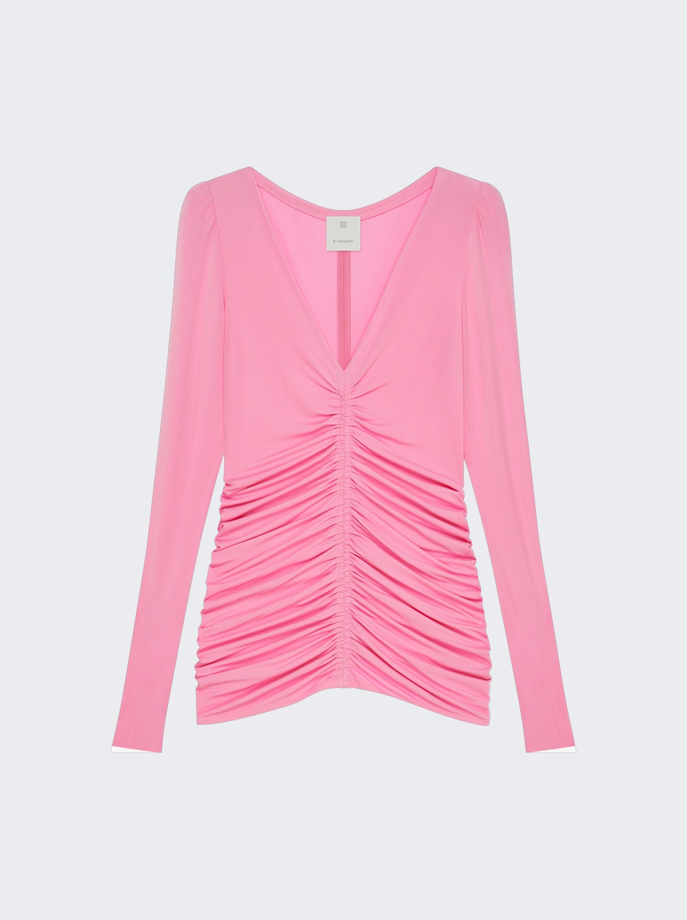 Women | Givenchy | Ruched Long Sleeve Top | Bubble Gum Pink