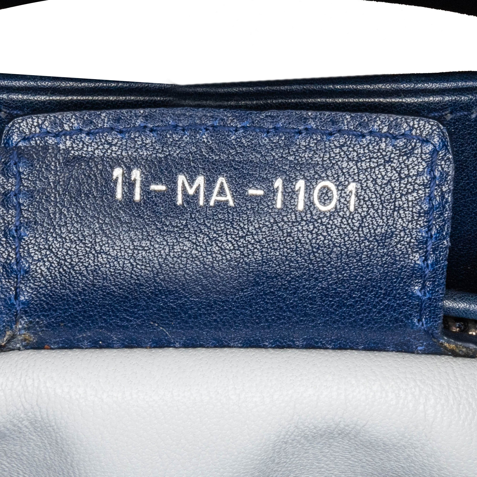 Dior | Pre-Owned Medium Lambskin And Tweed Cannage Lady | Blue/Navy