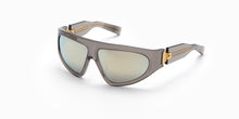 Unisex | B - Escape Sunglass | Crystal Grey - Gold | Dark Grey w/ White Gold Mirror