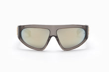 Unisex | B - Escape Sunglass | Crystal Grey - Gold | Dark Grey w/ White Gold Mirror