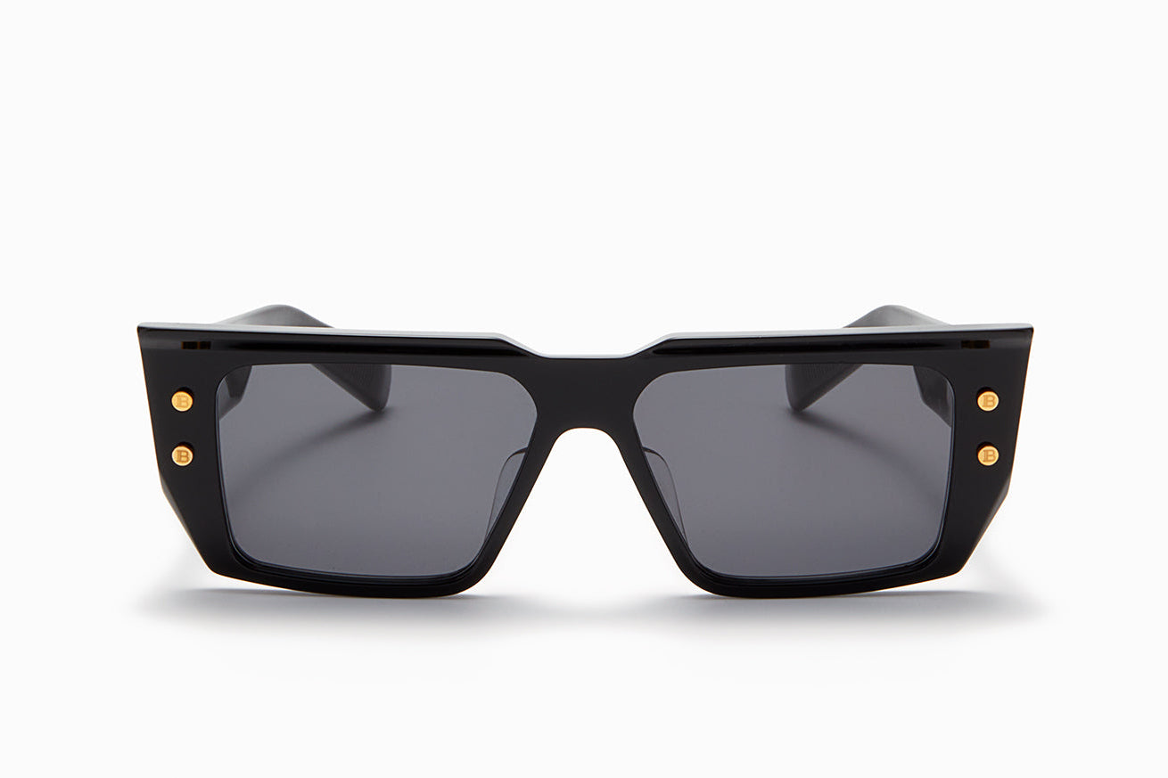 Unisex | B - VI Sunglass | Black - Gold | Dark Grey