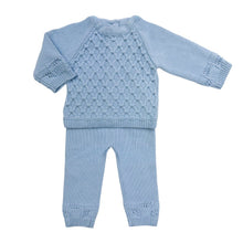 Baby | Carl Blue Knit Cotton Baby Set