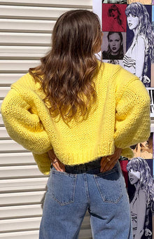 Bad Habits Knit Cardigan | Yellow